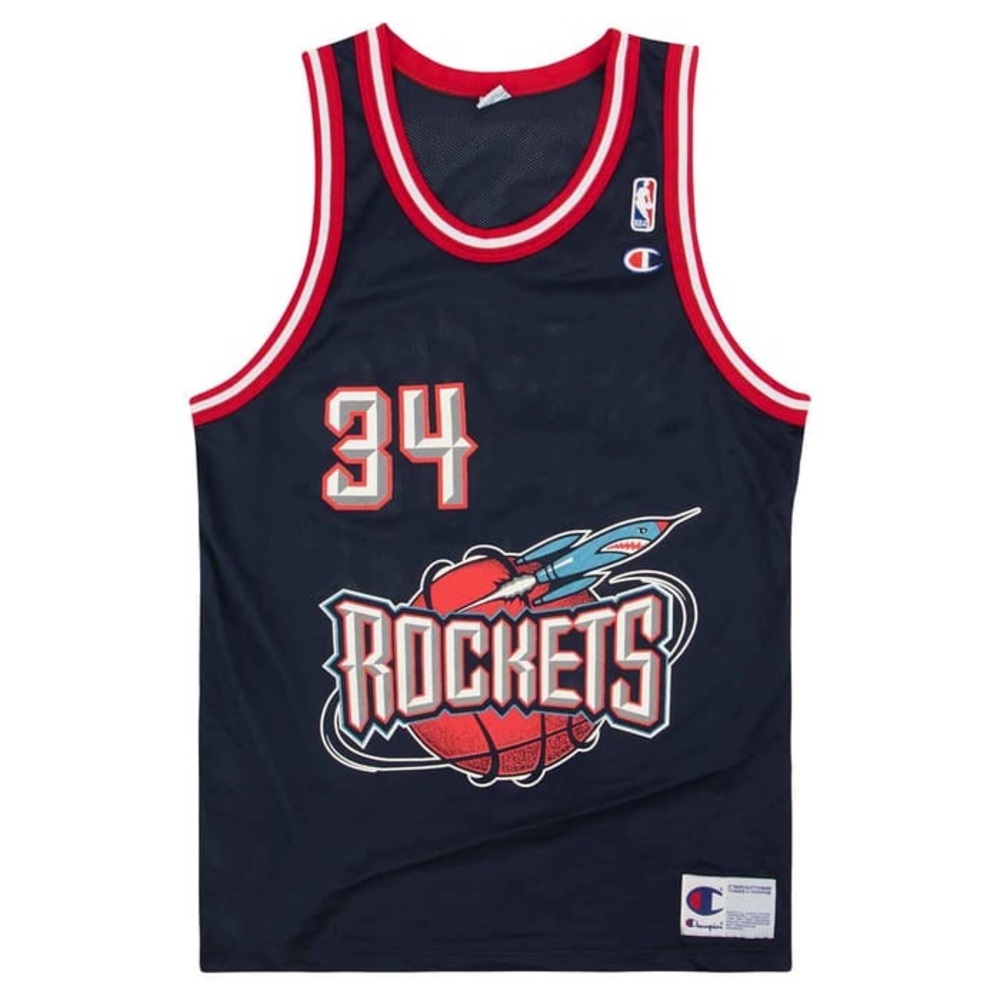 1995-01 Houston Rockets Olajuwon #34 Champion Jersey (Away)